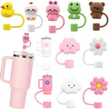 Modern LDKEDKF 11Pcs Straw Cover for Cup, Silicone Straw Topper Set