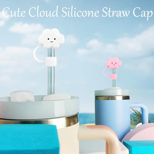 Modern LDKEDKF 11Pcs Straw Cover for Cup, Silicone Straw Topper Set