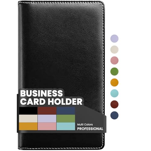 Smart Home Sooez Leather Professional Business Card Book Holder Organizer,