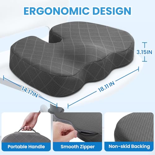 high-quality TushGuard Seat Cushion - Memory Foam Cushion for Office Chair,