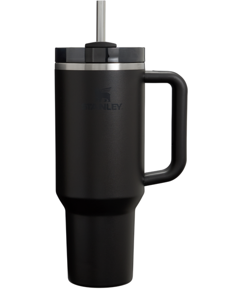 Double-Wall Vacuum The Quencher H2.0 Flowstate Tumbler  | Stanley Create D332L - Double-Wall Vacuum Insulated Travel Tumbler with Straw - Black 2.0