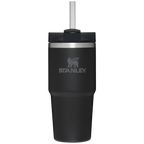 Insulated Travel The Quencher H2.0 Flowstate Tumbler D214X - Double-Wall Vacuum Insulated Travel Tumbler with Straw - Black