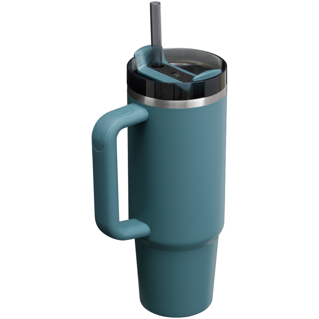 Splash-Resistant FlowState The Quencher H2.0 Flowstate Tumbler | Stanley Create D331C - 40oz Large Capacity Car-Cup Friendly Quencher Detail