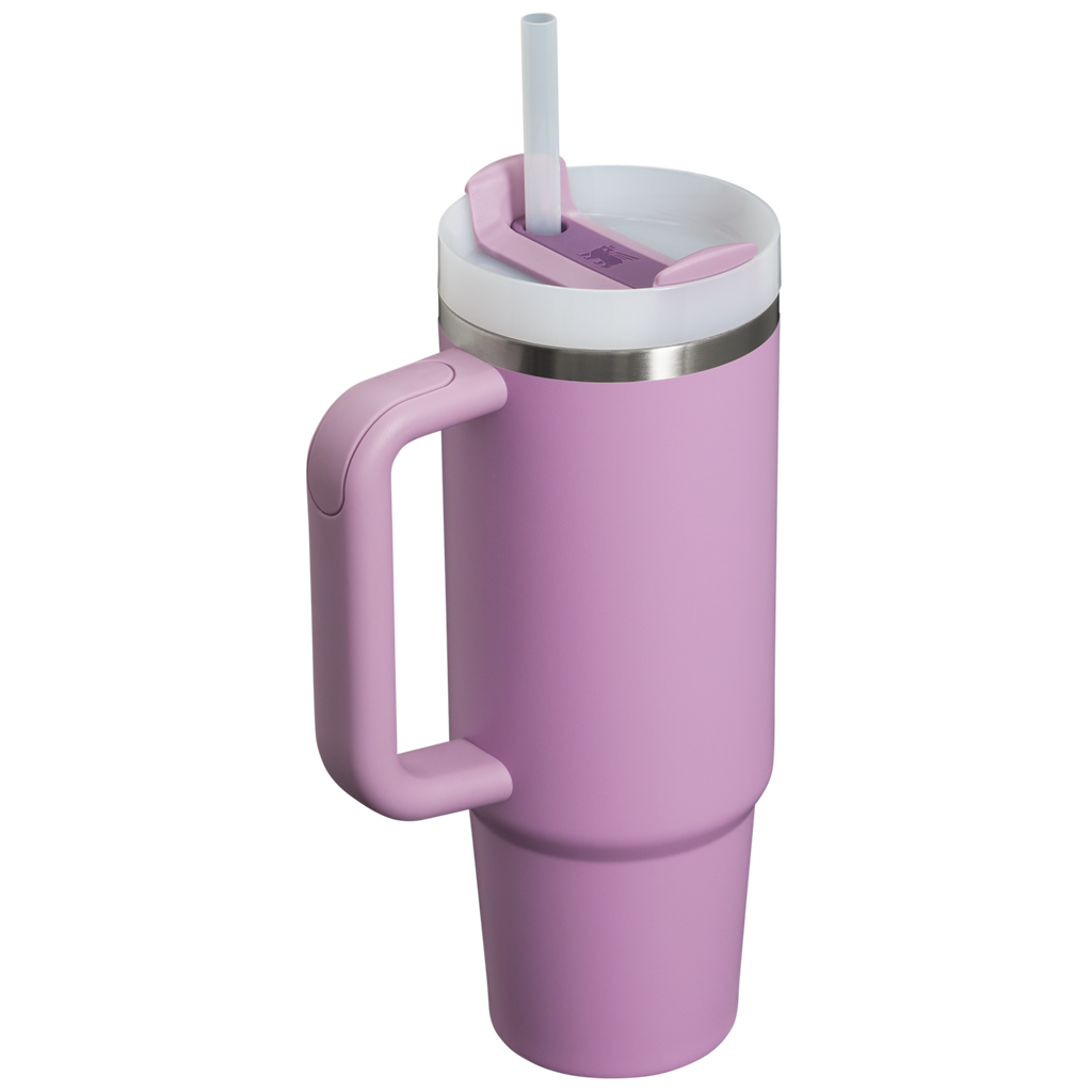 Splash-Resistant FlowState The Quencher H2.0 Flowstate Tumbler | Stanley Create D331C - 40oz Large Capacity Car-Cup Friendly Quencher Detail