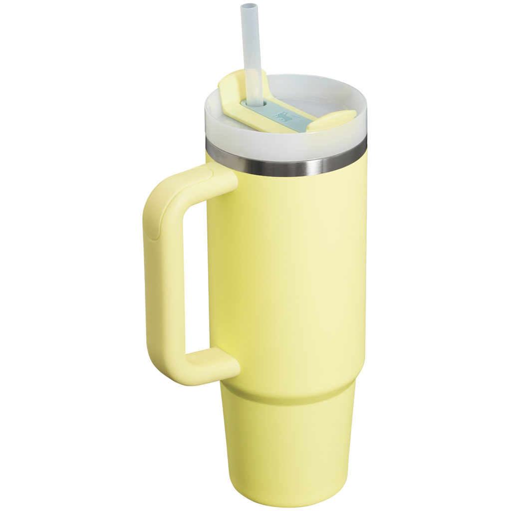 Splash-Resistant FlowState The Quencher H2.0 Flowstate Tumbler | Stanley Create D331C - 40oz Large Capacity Car-Cup Friendly Quencher Detail