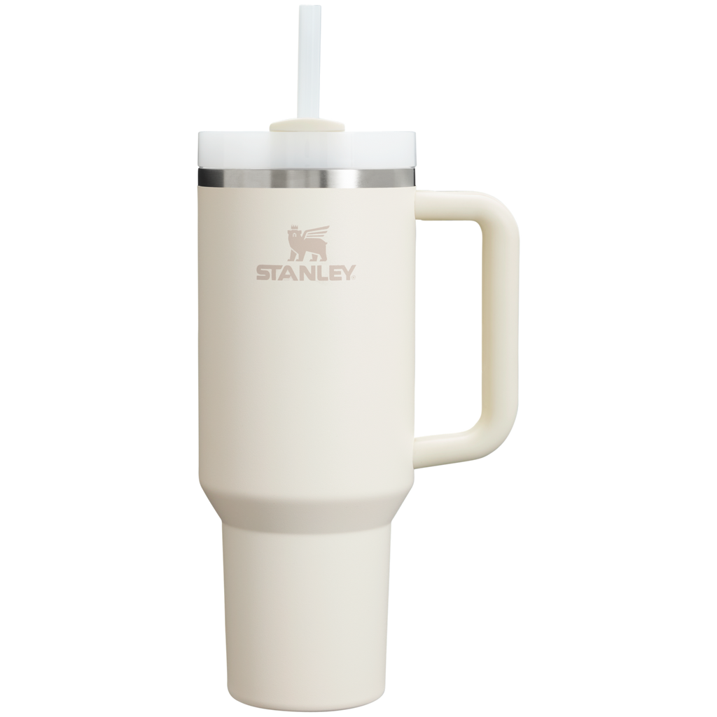 Car-Cup Friendly The Quencher H2.0 Flowstate Tumbler D050X - Premium Stainless Steel Straw Cup for All-Day Hydration - Cream 2.0