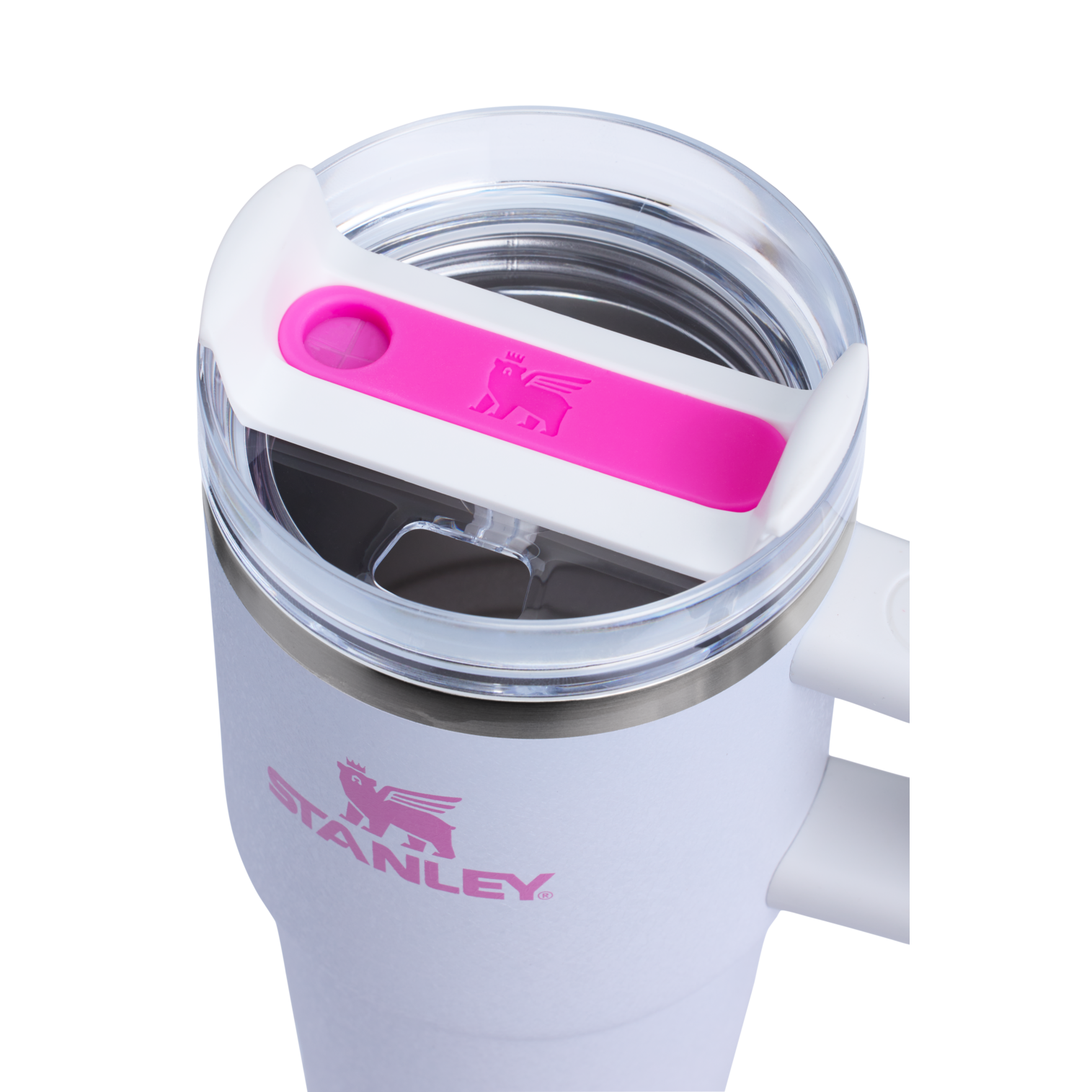 Splash-Resistant FlowState The Quencher H2.O Flowstate Tumbler with Handle | Stanley Create D309N - 40oz Large Capacity Car-Cup Friendly Quencher Detail