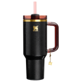 Insulated Travel The Quencher Luxe H2.0 Flowstate Tumbler D170A - Premium Stainless Steel Straw Cup for All-Day Hydration - Black Snakeskin