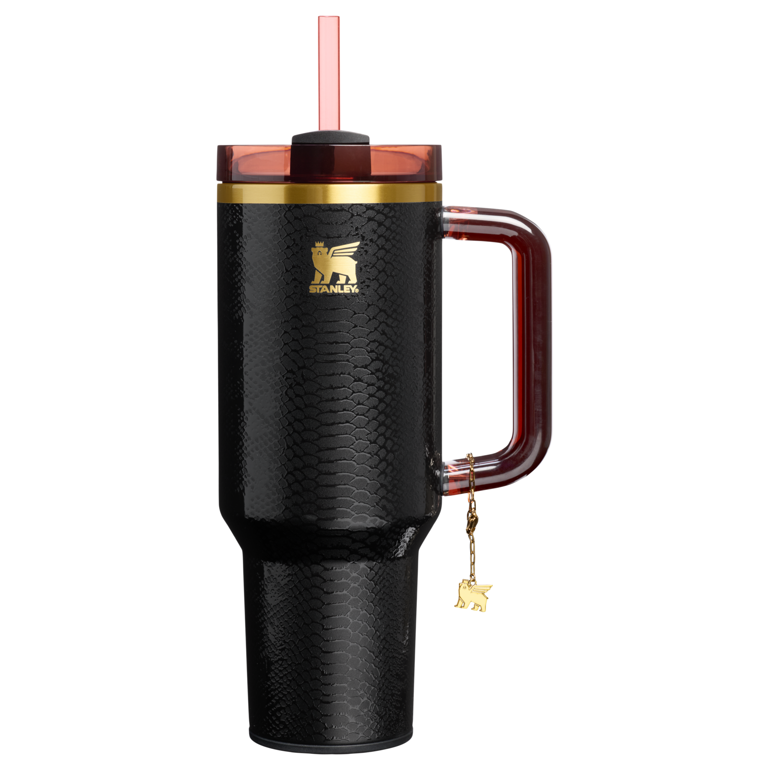 Insulated Travel The Quencher Luxe H2.0 Flowstate Tumbler D170A - Premium Stainless Steel Straw Cup for All-Day Hydration - Black Snakeskin