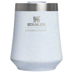 Premium Matte Stanley 1913 x LoveShackFancy Holiday Reserve Wine Tumbler D204X - Elegant Stemless Vacuum Insulated Wine Tumbler - Baby Bow Pink Peppermint