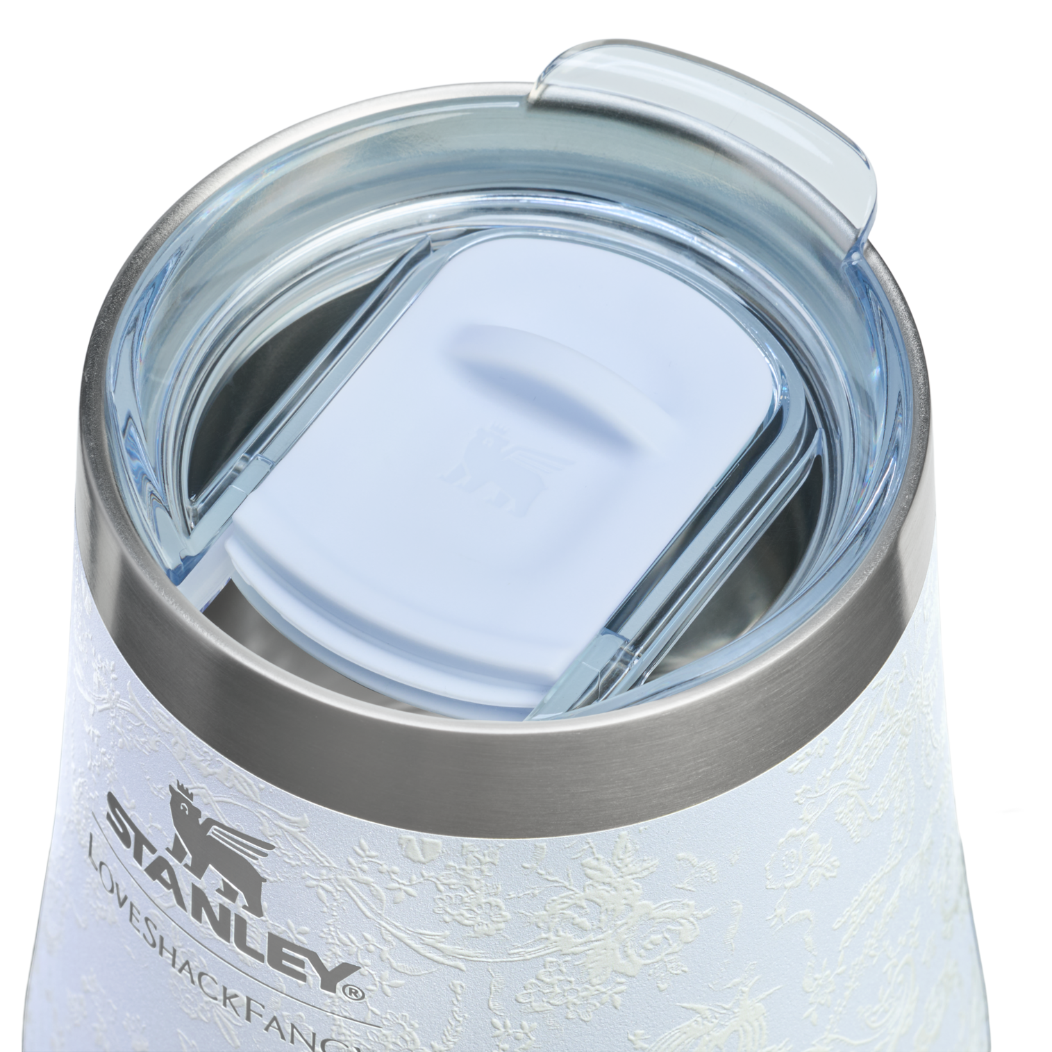 Premium Matte Stanley 1913 x LoveShackFancy Holiday Reserve Wine Tumbler D204X - Elegant Stemless Vacuum Insulated Wine Tumbler Detail