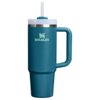 Splash-Resistant FlowState The Quencher H2.0 Flowstate Tumbler | Stanley Create D331C - 40oz Large Capacity Car-Cup Friendly Quencher - Coastal Teal