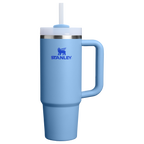 Splash-Resistant FlowState The Quencher H2.0 Flowstate Tumbler | Stanley Create D331C - 40oz Large Capacity Car-Cup Friendly Quencher - Blue Sky