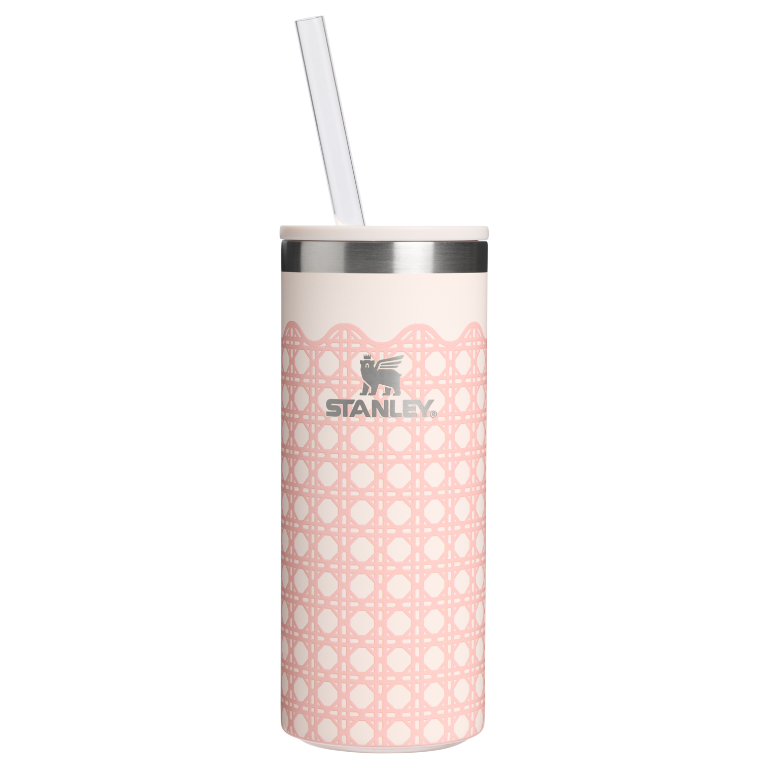 Heavy-Duty Tote The Everyday Slim Can Cooler Cup D350R - Heavy-Duty Ice-Retention Food & Beverage Carrier - Rose Quartz Rattan
