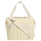 Premium All-Weather The All Day Julienne Mini Cooler D349V - Julienne Series Portable Picnic Chiller Tote - Cream Picnic Stripe