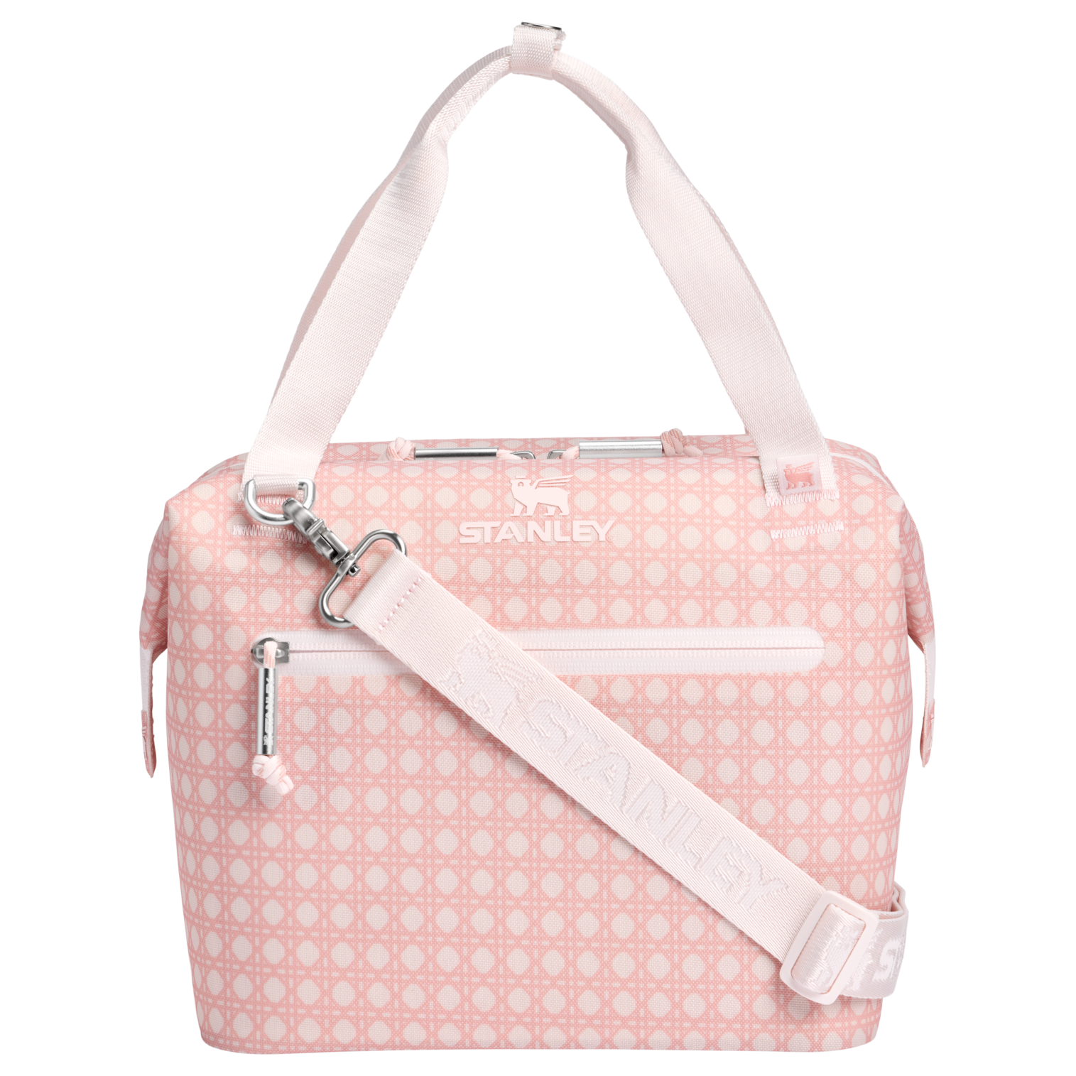 Premium All-Weather The All Day Julienne Mini Cooler D349V - Julienne Series Portable Picnic Chiller Tote - Rose Quartz Rattan