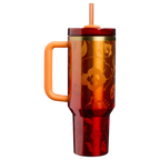 Splash-Resistant FlowState The Stanley 1913 x Karol G Quencher H2.0 Flowstate Tumbler D275T - Double-Wall Vacuum Insulated Travel Tumbler with Straw Detail
