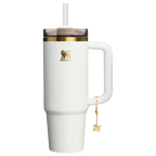 Splash-Resistant FlowState The Quencher Luxe H2.0 Flowstate Tumbler D171F - Premium Stainless Steel Straw Cup for All-Day Hydration - Pale Stone Snakeskin