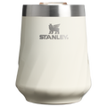 Vacuum Insulated Wine The Textured Reserve Wine Tumbler D141Z - Shatterproof Flavor-Preserving Cocktail Tumbler with Lid - Cream Gloss