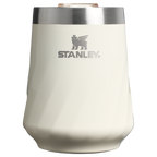 Vacuum Insulated Wine The Textured Reserve Wine Tumbler D141Z - Shatterproof Flavor-Preserving Cocktail Tumbler with Lid - Cream Gloss