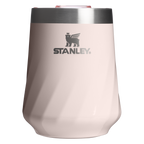 Vacuum Insulated Wine The Textured Reserve Wine Tumbler D141Z - Shatterproof Flavor-Preserving Cocktail Tumbler with Lid - Rose Quartz Gloss