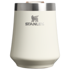 Elegant Stemless The Reserve Wine Tumbler D125V - Shatterproof Flavor-Preserving Cocktail Tumbler with Lid - Cream Gloss