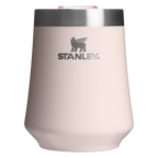 Elegant Stemless The Reserve Wine Tumbler | Stanley Create D302P - Premium Insulated Egg-Shaped Wine Glass for Outdoors - Rose Quartz Gloss