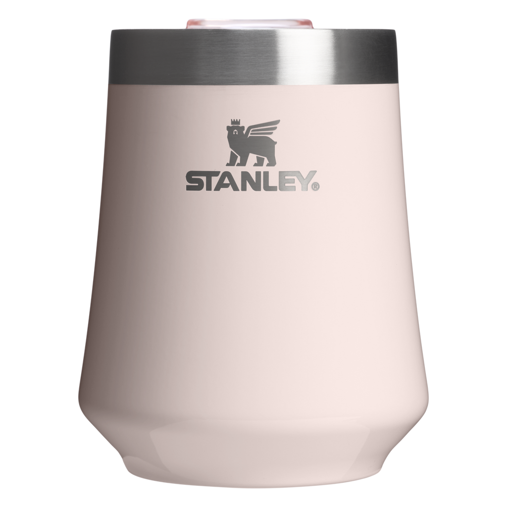 Elegant Stemless The Reserve Wine Tumbler D125V - Shatterproof Flavor-Preserving Cocktail Tumbler with Lid - Rose Quartz Gloss