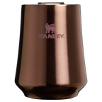 Elegant Stemless The Reserve Wine Tumbler D125V - Shatterproof Flavor-Preserving Cocktail Tumbler with Lid - Polished Rose Gold