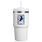 Insulated Travel The Quencher H2.0 Flowstate Tumbler D341T - Double-Wall Vacuum Insulated Travel Tumbler with Straw - Tournament White