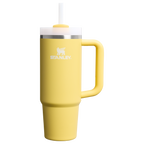 Splash-Resistant FlowState The Quencher H2.0 Flowstate Tumbler | Stanley Create D331C - 40oz Large Capacity Car-Cup Friendly Quencher - Daffodil