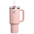 Splash-Resistant FlowState The Quencher H2.0 Flowstate Tumbler D342C - 40oz Large Capacity Car-Cup Friendly Quencher - Peach Rose Picnic Stripe