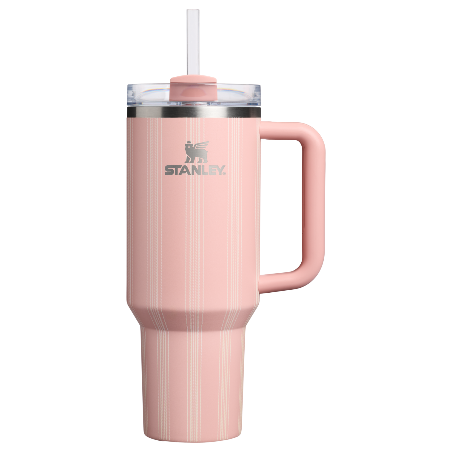 Splash-Resistant FlowState The Quencher H2.0 Flowstate Tumbler D342C - 40oz Large Capacity Car-Cup Friendly Quencher - Peach Rose Picnic Stripe