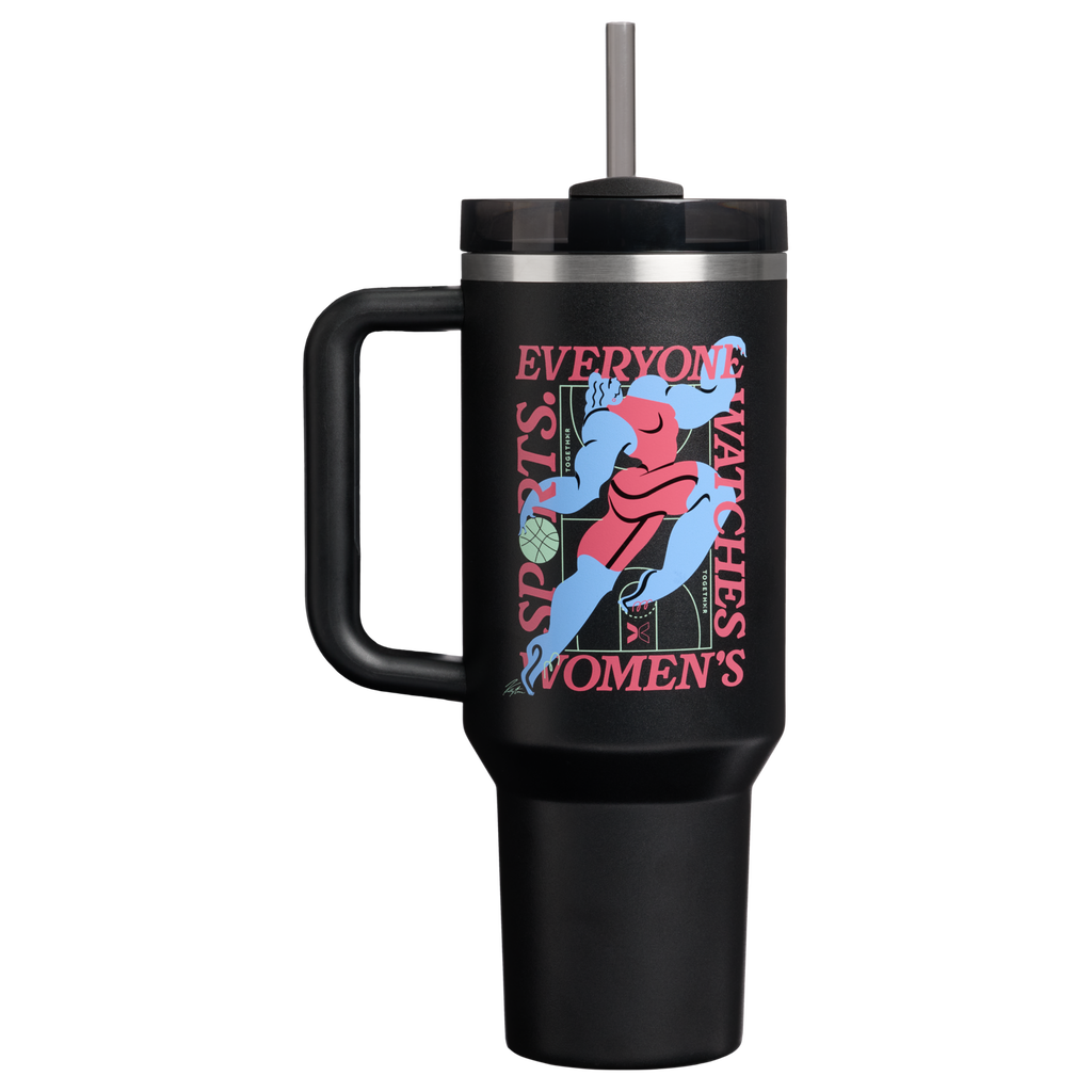Large Capacity The Quencher H2.0 Flowstate Tumbler D340Y - Double-Wall Vacuum Insulated Travel Tumbler with Straw - Tournament Black