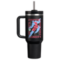 Large Capacity The Quencher H2.0 Flowstate Tumbler D340Y - Double-Wall Vacuum Insulated Travel Tumbler with Straw - Tournament Black