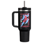 Large Capacity The Quencher H2.0 Flowstate Tumbler D340Y - Double-Wall Vacuum Insulated Travel Tumbler with Straw - Tournament Black