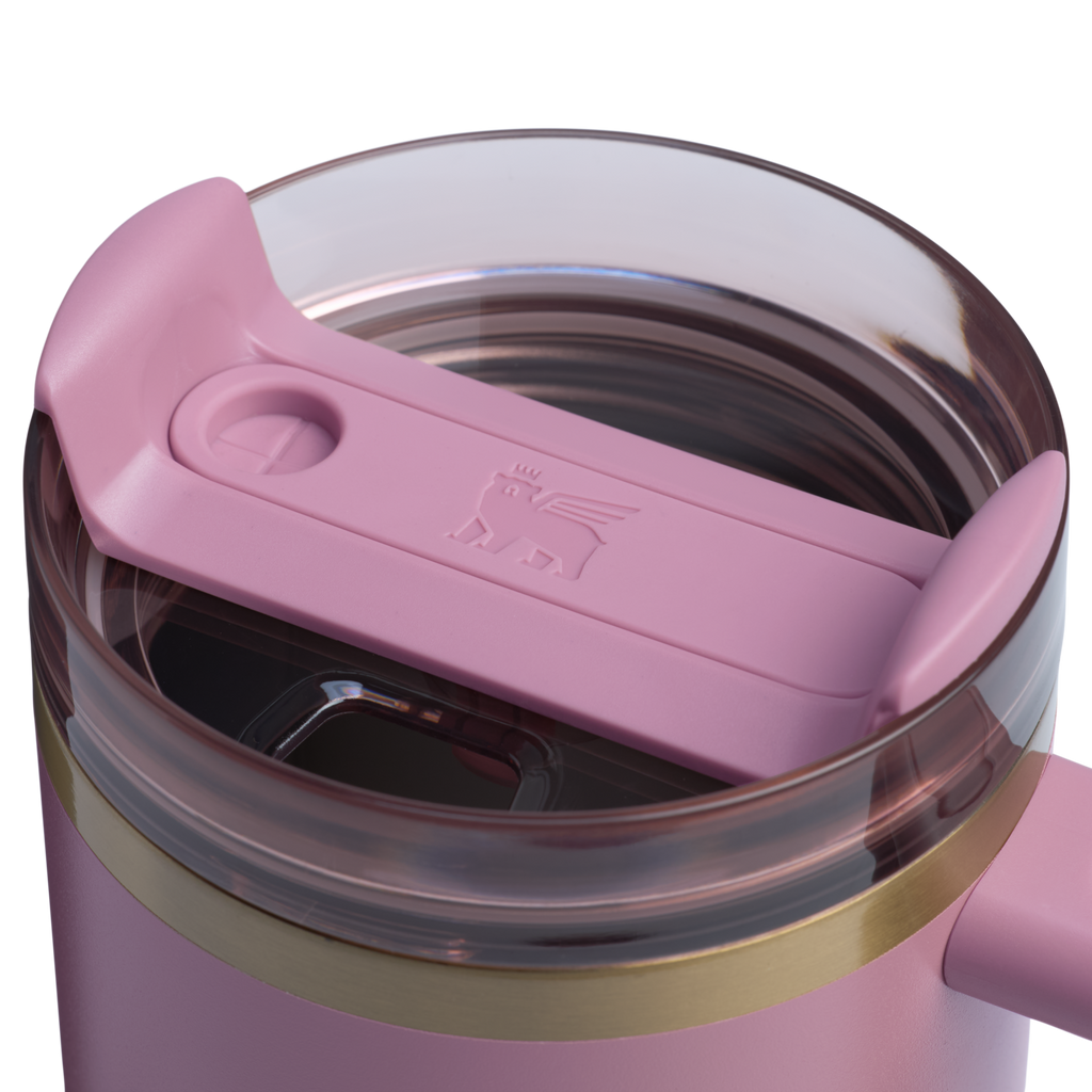 Splash-Resistant FlowState The Quencher H2.0 Flowstate Tumbler | Stanley Create D331C - 40oz Large Capacity Car-Cup Friendly Quencher Detail
