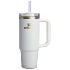 Splash-Resistant FlowState The Quencher H2.0 Flowstate Tumbler D051L - 40oz Large Capacity Car-Cup Friendly Quencher - Cream Moon