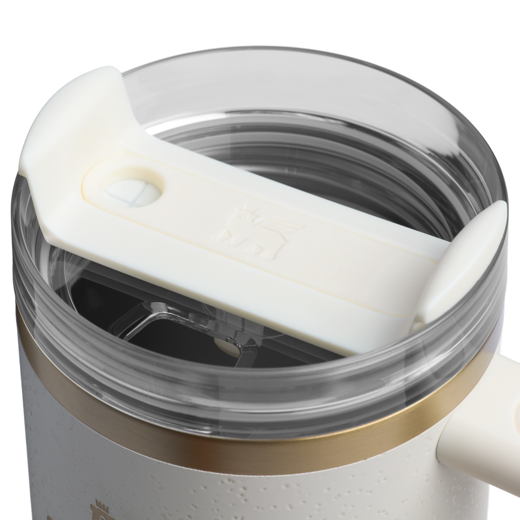 Splash-Resistant FlowState The Quencher H2.0 Flowstate Tumbler | Stanley Create D331C - 40oz Large Capacity Car-Cup Friendly Quencher Detail