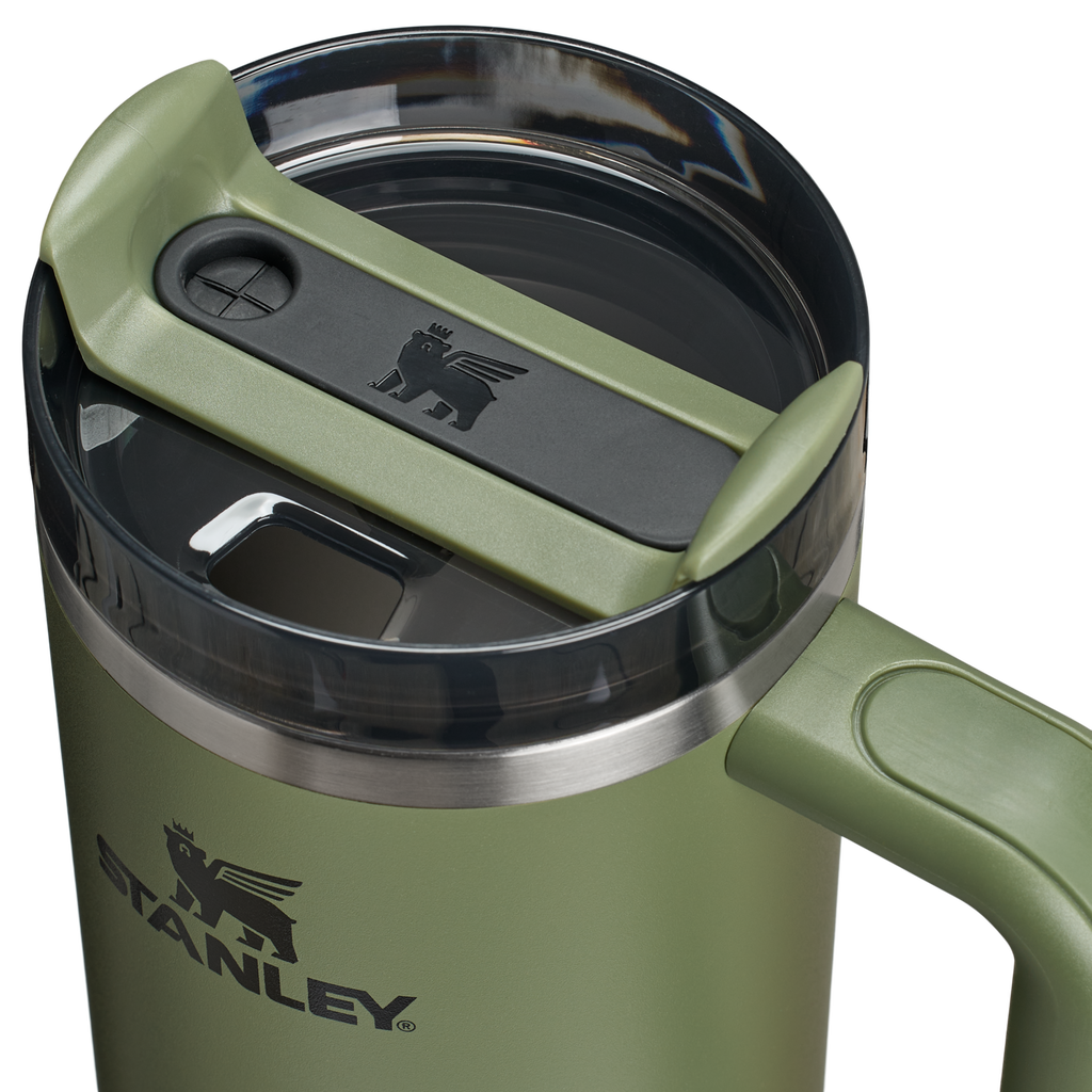 Splash-Resistant FlowState The Quencher H2.0 Flowstate Tumbler | Stanley Create D331C - 40oz Large Capacity Car-Cup Friendly Quencher Detail
