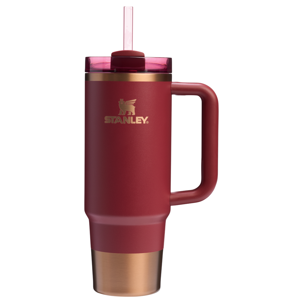 Splash-Resistant FlowState The Quencher H2.0 Flowstate Tumbler | Stanley Create D331C - 40oz Large Capacity Car-Cup Friendly Quencher Detail