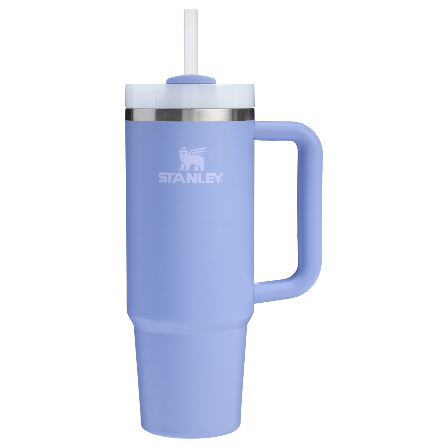 Splash-Resistant FlowState The Quencher H2.0 Flowstate Tumbler | Stanley Create D331C - 40oz Large Capacity Car-Cup Friendly Quencher - Hydrangea