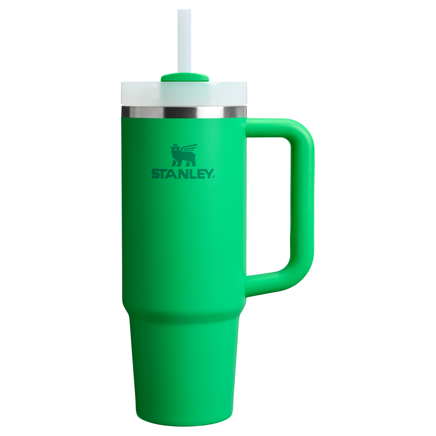 Splash-Resistant FlowState The Quencher H2.0 Flowstate Tumbler | Stanley Create D331C - 40oz Large Capacity Car-Cup Friendly Quencher - Meadow