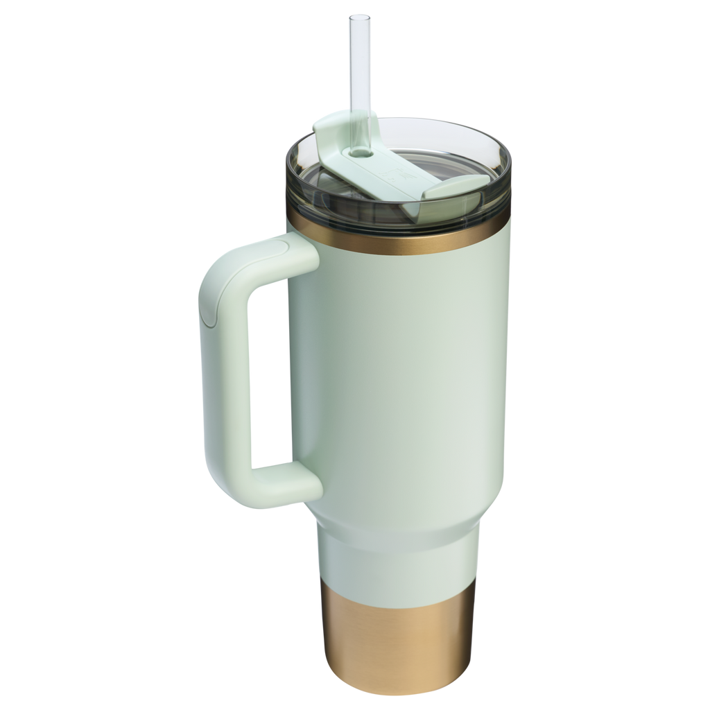 Double-Wall Vacuum The Quencher H2.0 Flowstate Tumbler  | Stanley Create D332L - Double-Wall Vacuum Insulated Travel Tumbler with Straw Detail