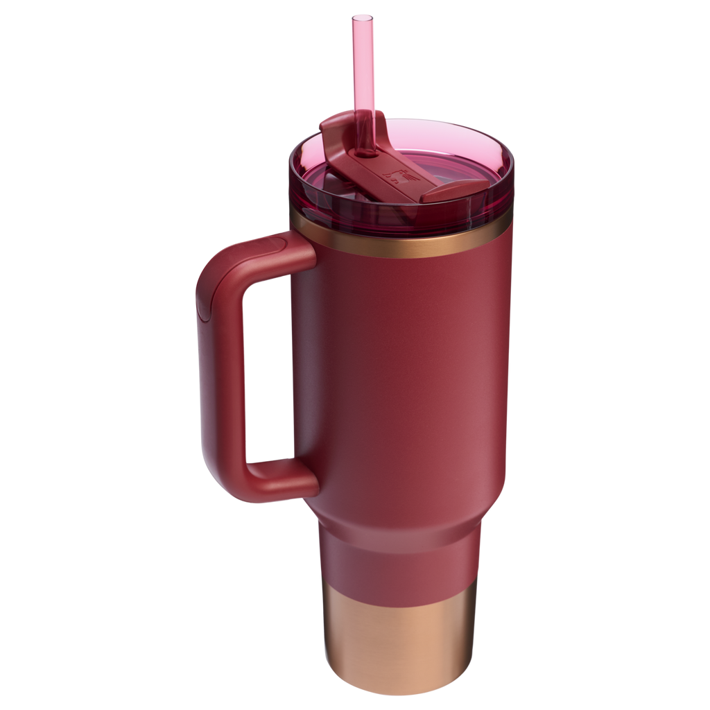Double-Wall Vacuum The Quencher H2.0 Flowstate Tumbler  | Stanley Create D332L - Double-Wall Vacuum Insulated Travel Tumbler with Straw Detail