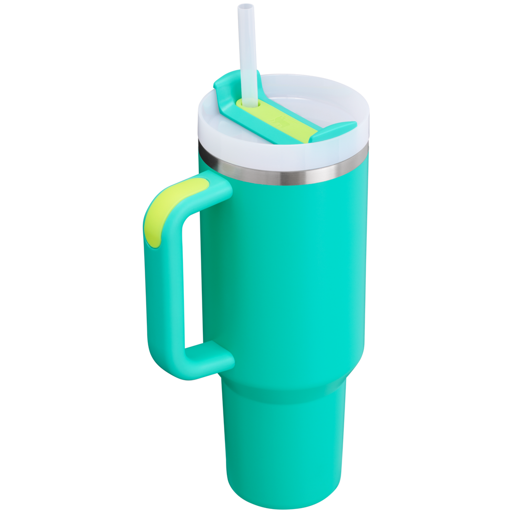 Double-Wall Vacuum The Quencher H2.0 Flowstate Tumbler  | Stanley Create D332L - Double-Wall Vacuum Insulated Travel Tumbler with Straw Detail