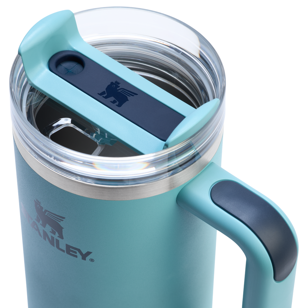 Splash-Resistant FlowState The Quencher H2.0 Flowstate Tumbler | Stanley Create D331C - 40oz Large Capacity Car-Cup Friendly Quencher Detail