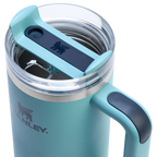 Splash-Resistant FlowState The Quencher H2.0 Flowstate Tumbler | Stanley Create D331C - 40oz Large Capacity Car-Cup Friendly Quencher Detail