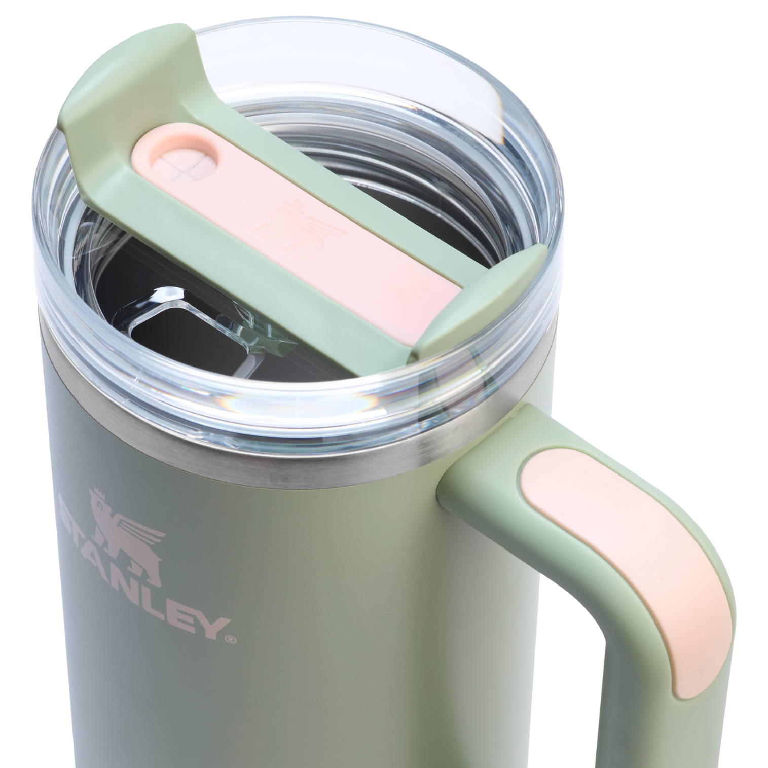 Splash-Resistant FlowState The Quencher H2.0 Flowstate Tumbler | Stanley Create D331C - 40oz Large Capacity Car-Cup Friendly Quencher Detail