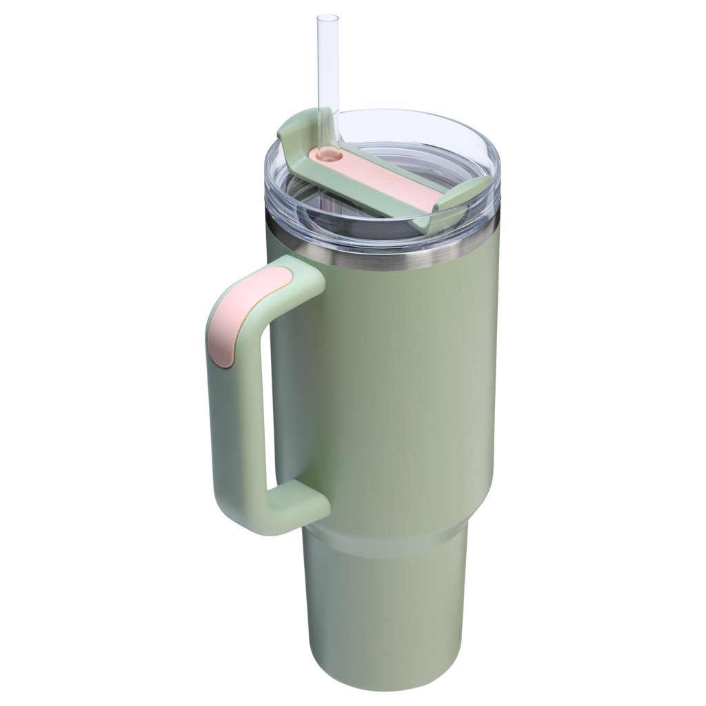 Double-Wall Vacuum The Quencher H2.0 Flowstate Tumbler  | Stanley Create D332L - Double-Wall Vacuum Insulated Travel Tumbler with Straw Detail